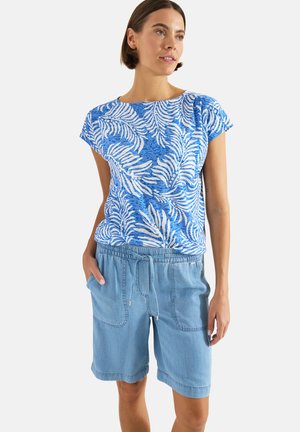 Cecil, T-SHIRT IN AUSBRENNER-OPTIK - T-shirt print - ethereal blue