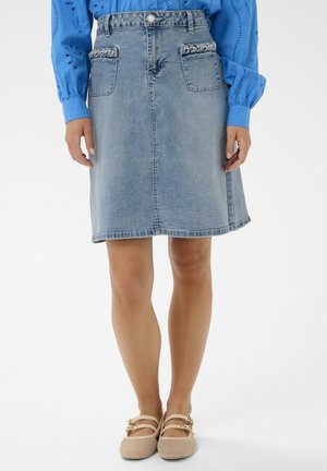 GRAZIE - Jupe trapèze - cambell medium blue denim