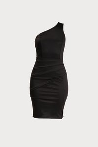 MELISSA ONE SHOULDER MINI DRESS - Koktel haljina / svečana haljina - black