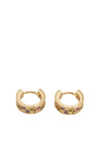 FOLKSY FLORAL HUGGIE - Earrings - gold-coloured