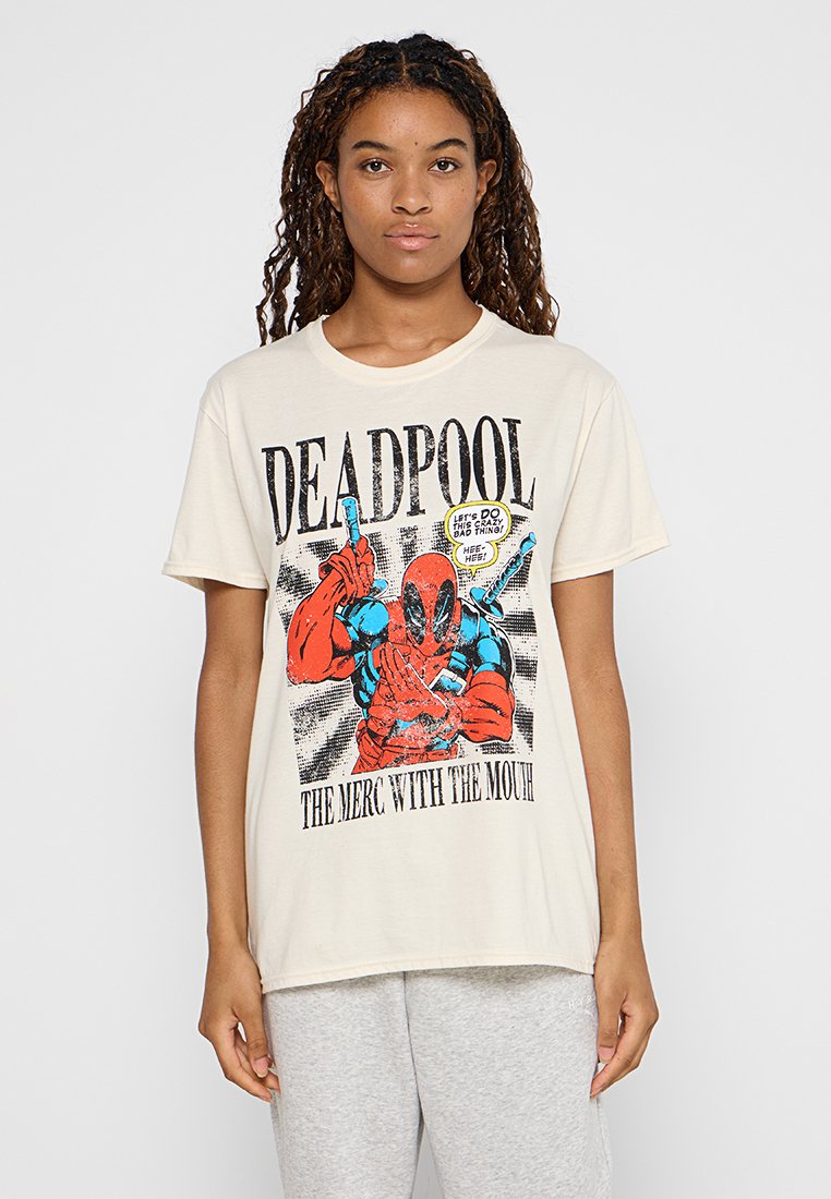 Marvel T-shirt print beige