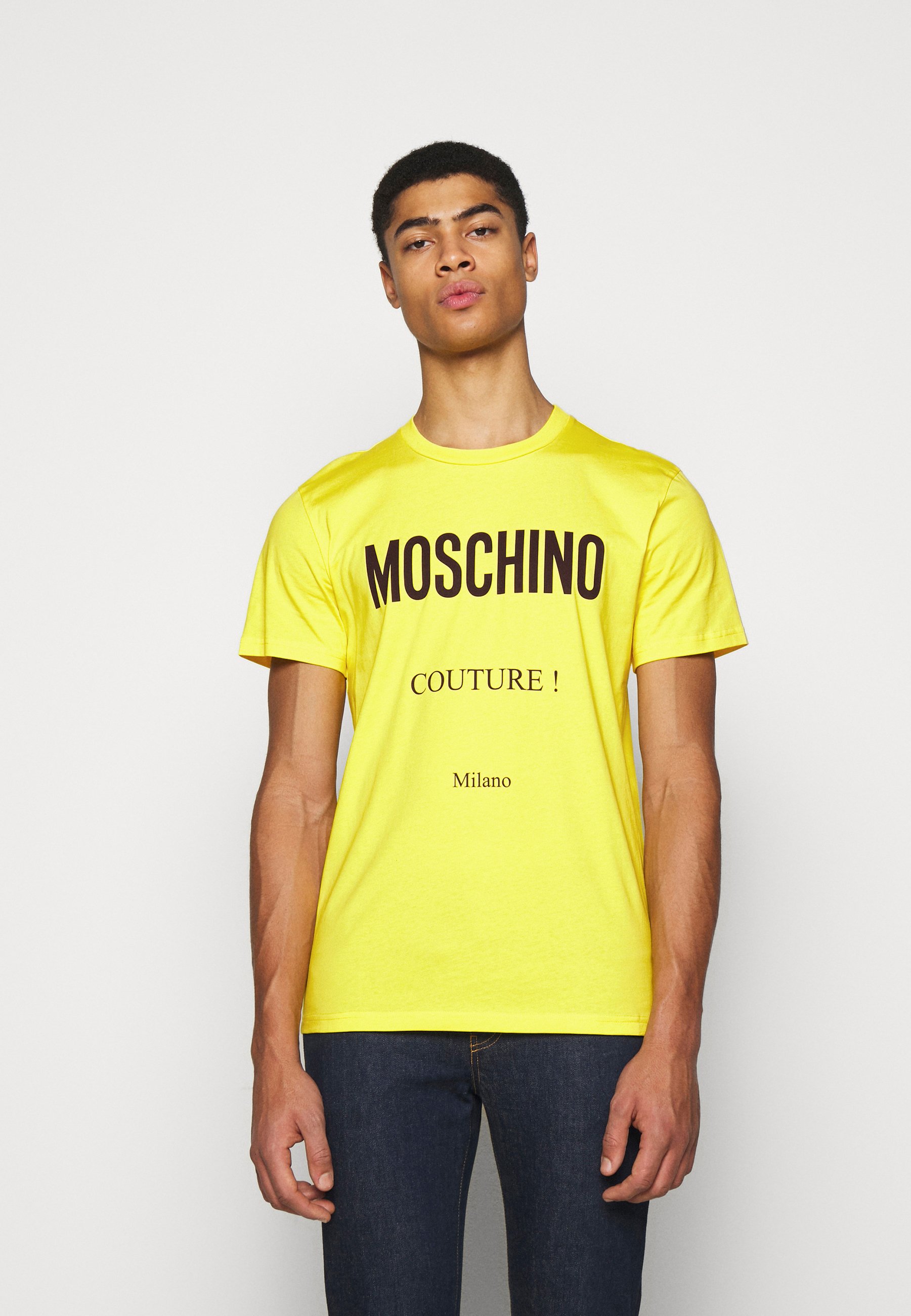 yellow moschino shirt