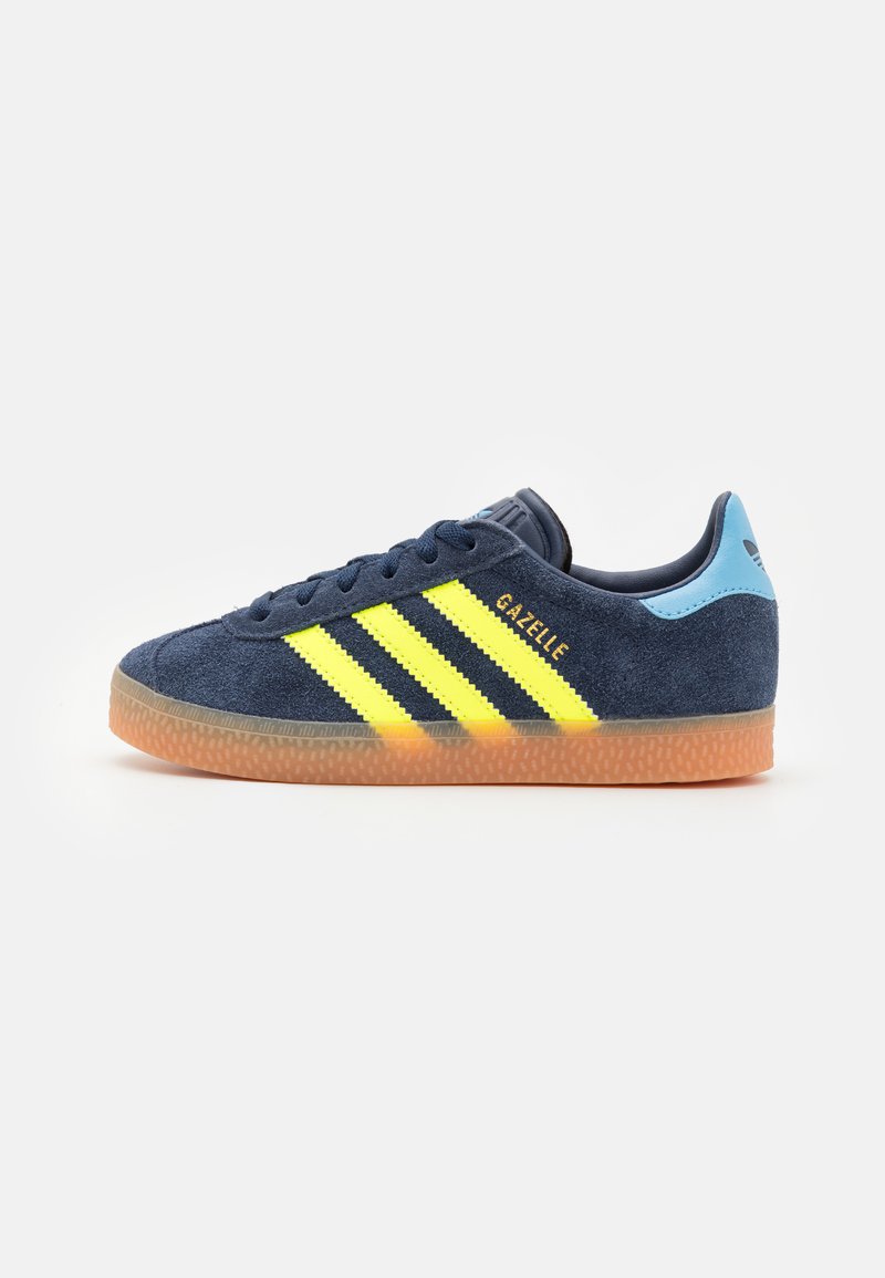 adidas Originals GAZELLE KIDS - Baskets basses - night indigo/solar yellow/light blue