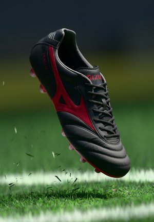 Mizuno MORELIA II ELITE - Futbola apavi, cieta zeme - black/morelia 40th red/black sand