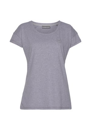 Basic T-shirt - blau meliert