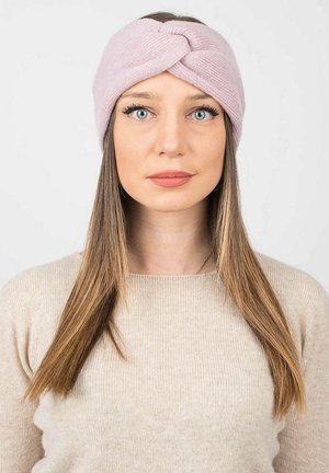 Zwillingsherz STIRNBAND 100% KASCHMIR RIPPE - Ear warmers - pink