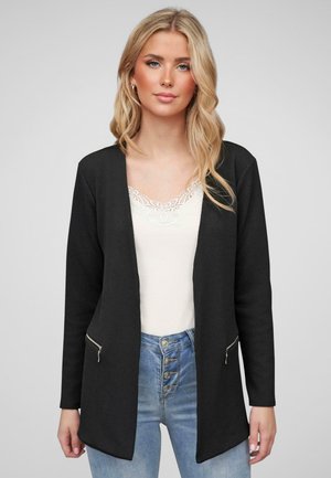 MIT 2-ZIP-POCKETS - Cardigan - black