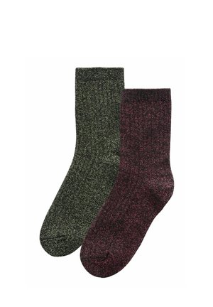 RICH SPARKLE ANKLE 2 PACK - REGULAR FIT - Calze - pink and green