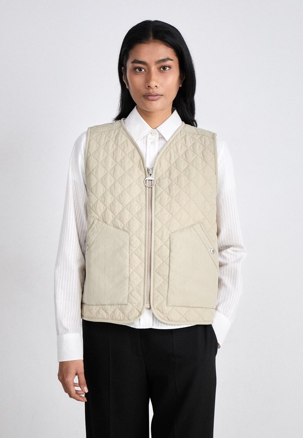 LOUISE GILET - Waistcoat - light sand