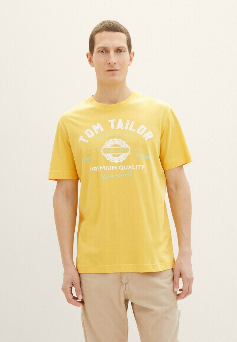 TOM TAILOR LOGO - Potiskana majica - sunny yellow