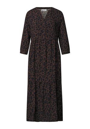 Street One, MIDI-KLEID MIT SPLIT NECK UND PRINT - Robe de jour - molten earth
