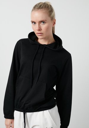 SLIM FIT - Hoodie - black