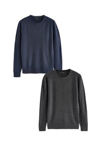SOFT TOUCH 2 PACK - Trui - navy blue charcoal grey