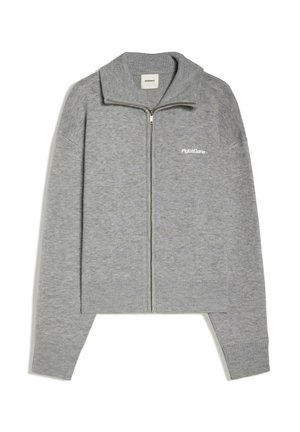 Bershka, BOXY FIT KNITTED ZIP-UP - JACKET - Strickjacke - grey