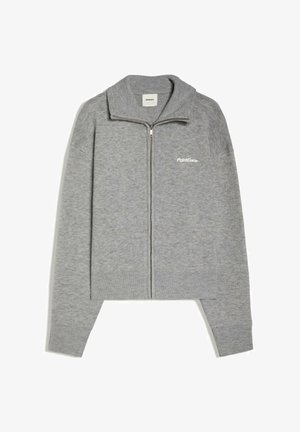 Bershka, BOXY FIT KNITTED ZIP-UP - JACKET - Strickjacke - grey