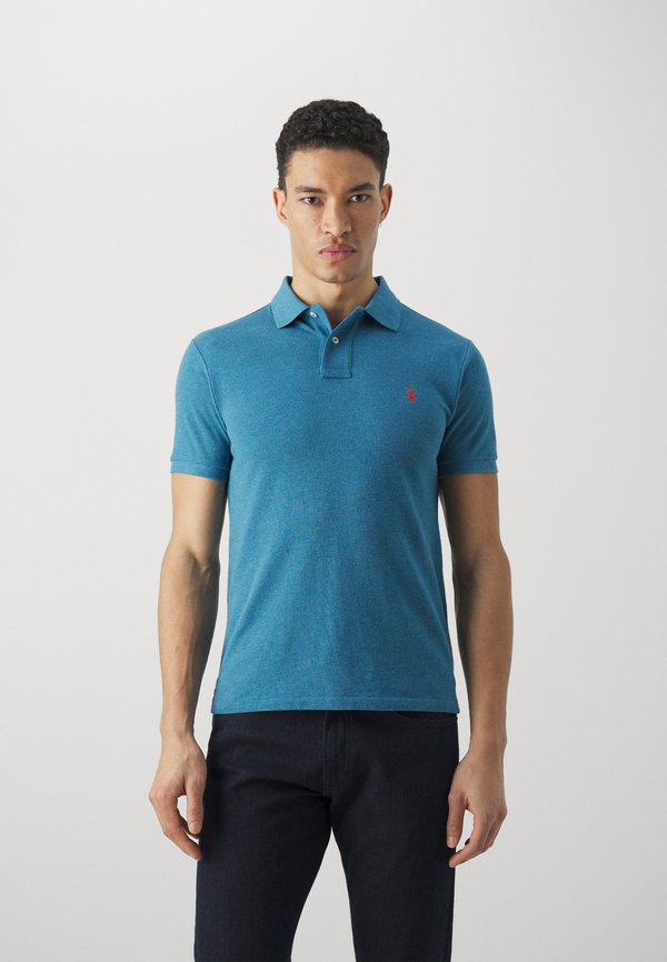 SLIM FIT MESH POLO SHIRT - Polo shirt - marine heather