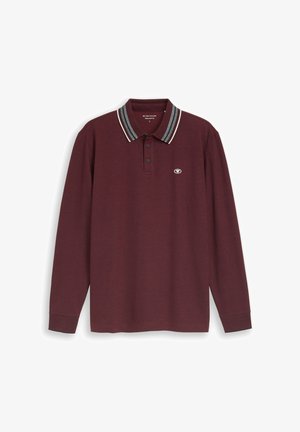 TOM TAILOR, DETAILED POLO SHIRT - Poloshirt - pear red navy two tone
