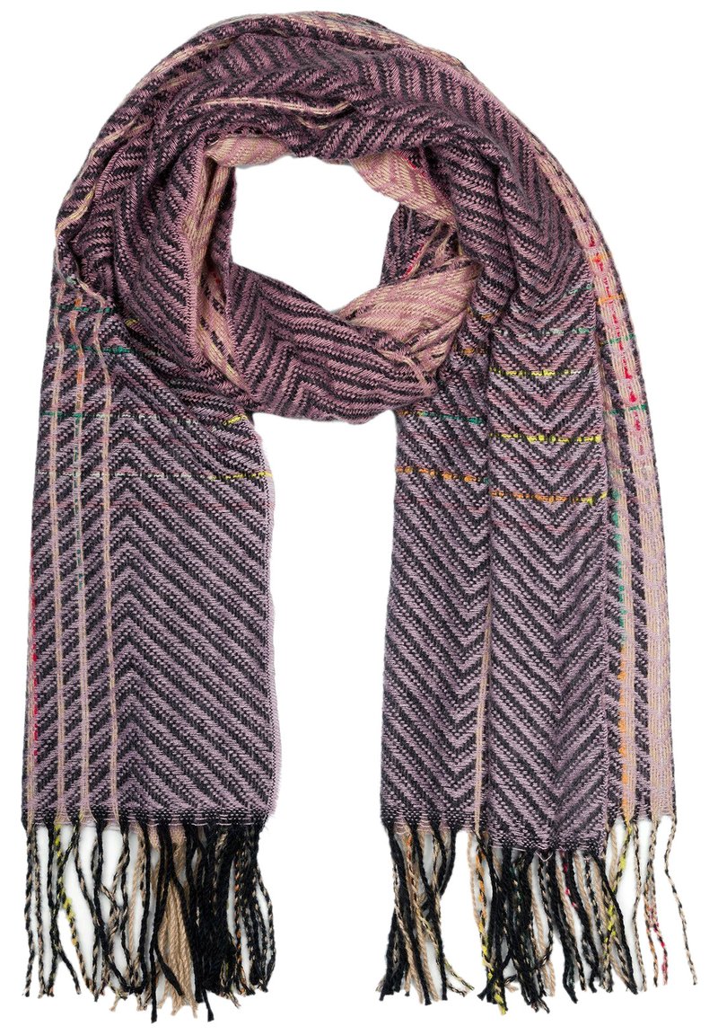 Damen Schals | STYLEBREAKER Schal flieder schwarz/flieder - RX77117 Damen Schals | STYLEBREAKER Schal flieder schwarz/flieder - RX77117