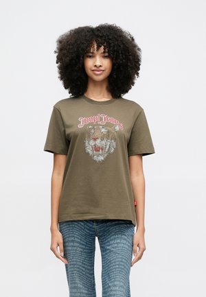 JOOP! Jeans TANASIA - Apdrukāts T-krekls - dark green