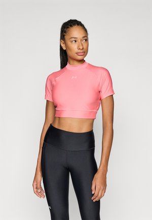 HEATGEAR CROP MOCK - Bluză sport - bittersweet pink/posh pink