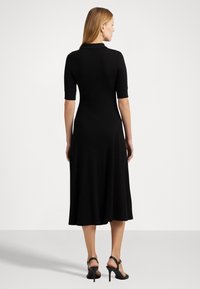 Lauren Ralph Lauren COTTON BLEND POLO DRESS - Džemperkleita - black
