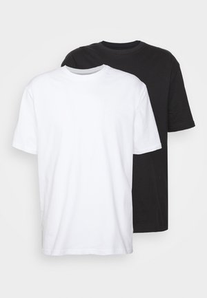 2 PACK UNISEX - T-shirt basic - black/white