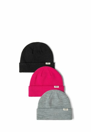 3-PACK SET - Huer - black/grey/pink