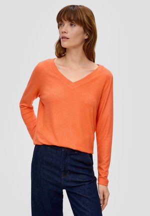 LONGSLEEVE AUS VISKOSEMIX - Longsleeve - orange