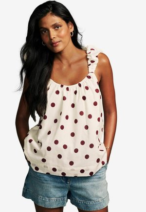 Laura Ashley REGULAR FIT - SAXBY SPOT BUBBLE STRAP  - Blouse - cream