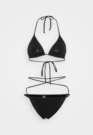 Norma Kamali CRISS CROSS BRA BOTTOM - Bikini - black