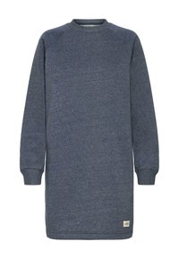 Robe-sweat bleu marine avec de longues manches raglan et un col rond. Fabriquée en tissu doux avec une finition texturée. Petite étiquette logo sur l'ourlet.