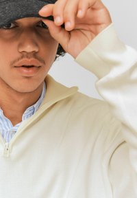 BZB COL MONTANT ZIPPÉ - Pullover - blanc