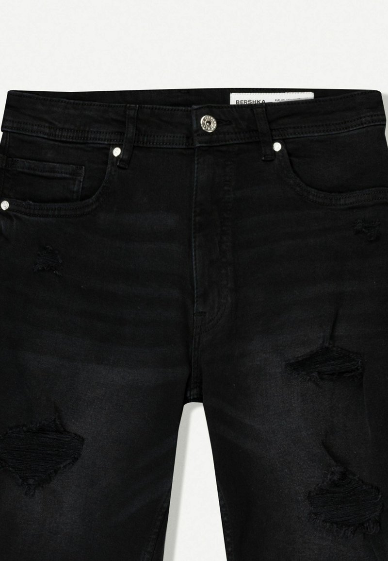 Bershka Shorts di jeans black/nero