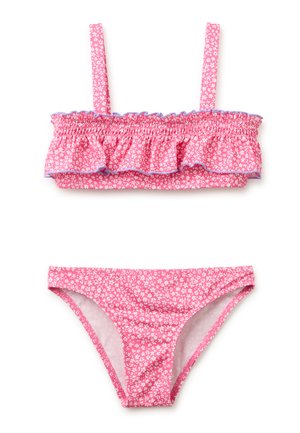 United Colors of Benetton FLORAL BIKINI WITH RUFFLE.. SET - Bikini - white