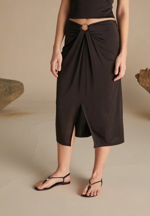 Pencil skirt - dark brown