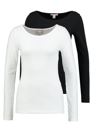 2ER PACK - Camiseta de manga larga - black/white
