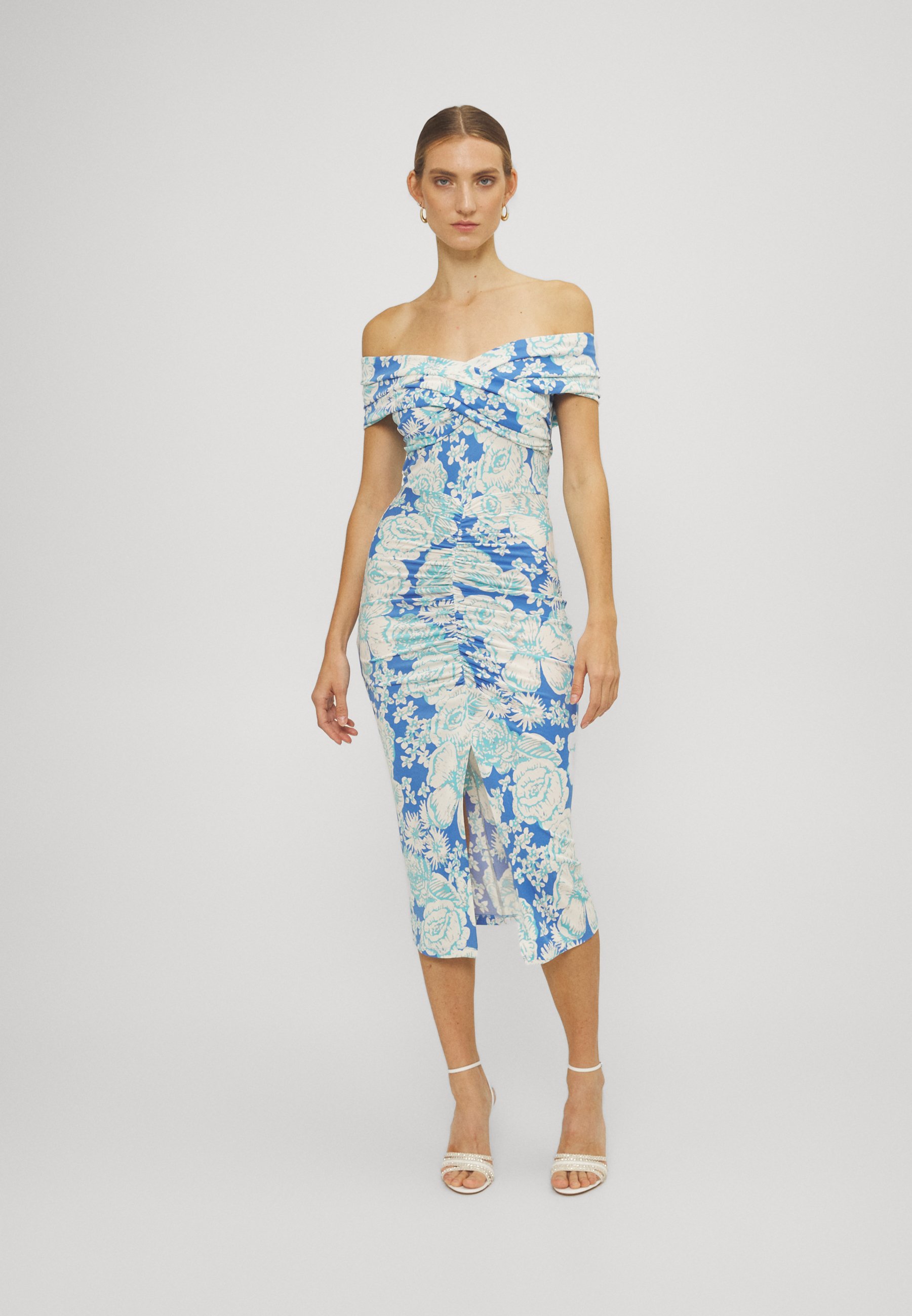 open lace back dress DVF Diane von Furstenberg Hughie Long Sleeve Midi Party Dress In Black –  TheFabNest main image 1