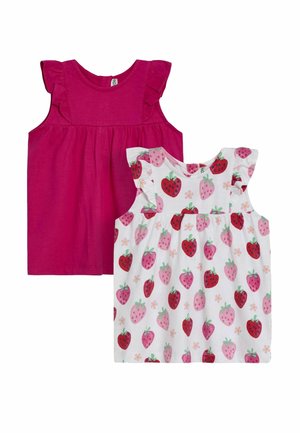 JoJo Maman Bébé REGULAR FIT - 2-PACK - Camiseta estampada - pink strawberry floral