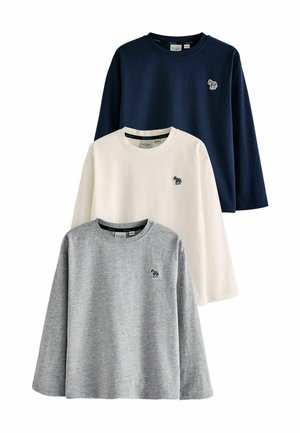 SIGNATURE 3 PACK - Long sleeved top - navy grey