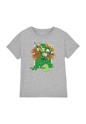 Cotton Soul, DC GREEN ARROW STARS UNISEX - Print T-shirt - mottled light grey