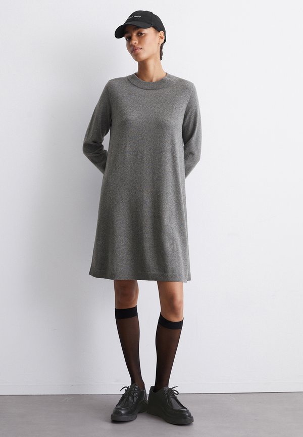 CREW NECK - Jumper dress - dark shadow melange2