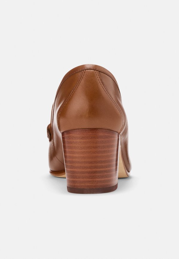 WINSLET BURNISHED LEATHER PUMP - Classic heels - deep saddle tan3