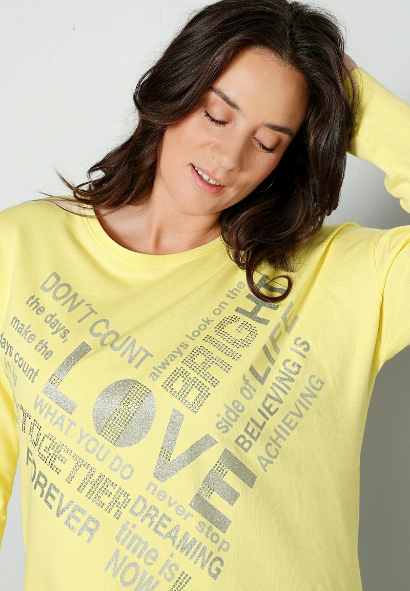 MIAMODA LOVE SAUM-BINDEBAND Sweatshirt lemon yellow/yellow