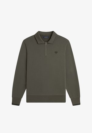 Fred Perry, HALF ZIP COLLARED - Sweatshirt - field green