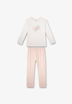 Sanetta Meisjespyjama lange witte stippen allover | Hoogwaardige en comfortabele katoenen pyjama voor meisjes pyjamaset voor meisjes, beige, 128 Sanetta Meisjespyjama lange witte stippen allover | Hoogwaardige en comfortabele katoenen pyjama voor meisjes pyjamaset voor meisjes, beige, 128