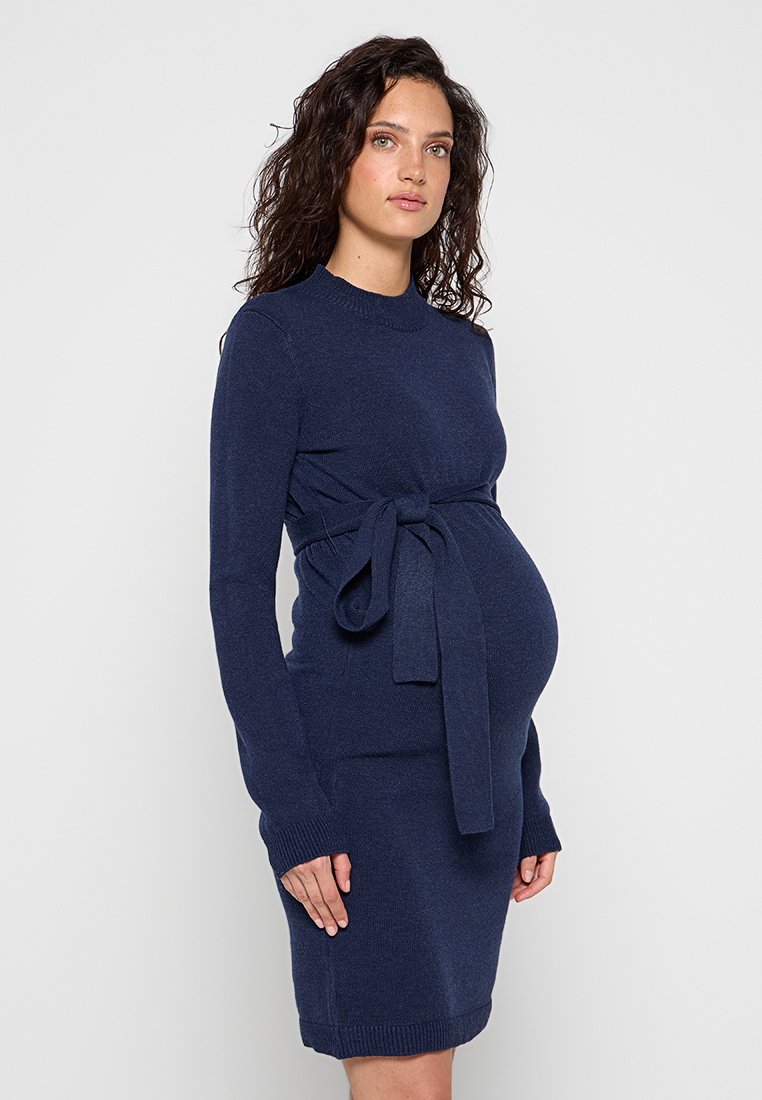 Mamalicious Gebreide jurk donkerblauw Mamalicious Gebreide jurk donkerblauw