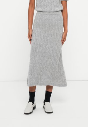 CABLE - Gonna a campana - light grey