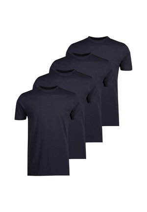 MIT RUNDHALS AUSSCHNITT O-NECK KURZARM  4ER PACK - T-Shirt basic - navy
