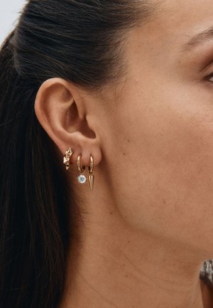 EDBLAD 4-PACK PEAK HOOPS ONE HEART - Viens auskars - gold-coloured