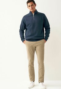 Next HALF ZIP FUNNEL NECK - Sudadera - mottled blue